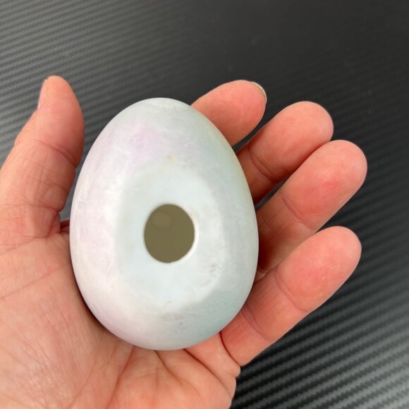 Vintage Porcelain Hand Painted Pink Rose Egg Easter Floral - Picture 5 of 10